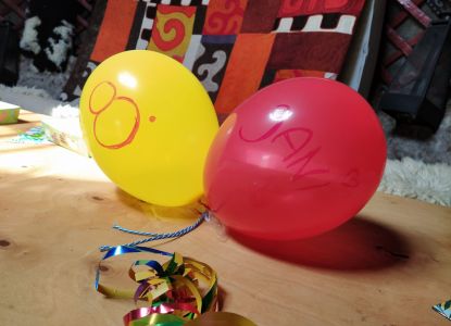Ballons zum 8.Geburtstag